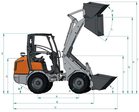0 42 170 25 4,2 46 4 * Machine weight : with 149 kg (canopy) / 155 kg (cabin) standard bucket. * Operating weight : with 75 kg operator and 149 kg (canopy) / 155 kg (cabin) standard bucket.