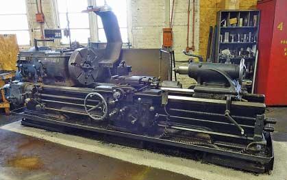 1 Thru Hole Spindle Diameter, 12-Station Tool Turret, 30 HP Drive Motor, Chip Conveyor (New 2007) ENGINE LATHES 37 X 168 American H.D. Engine Lathe; S/N 77934/66, 27 Spindle Speeds from 7.