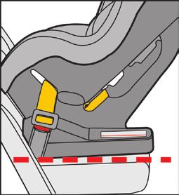 tighten. Repeat as needed until the child restraint cannot be moved more than one inch (2.