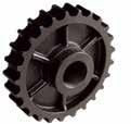 NS/NSX 881 NX 881 Sprocket Type Number of Teeth Bore B Pitch E Outside F Width (Teeth) C Hub Width Hub H mm/inch mm mm mm mm mm Split Sprockets and Idlers, Injection Moulded - NS/NSX 881 Sprockets,