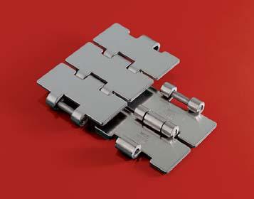 METAL TABLETOP CHAINS pag. 55,56, 57,58,59 pag. 212 STRAIGHT RUN SINGLE HINGE Chain type Code nr. Plate width Weight Surface Polished Working flatness hinge load A (max.) eyes (max.