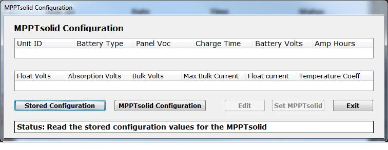 Configuration Setup The first time you use your MPPTsolid you will have to configure