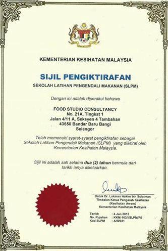 (SLPM) dan sijil yang dikeluarkan adalah diakui oleh pihak Kementerian.