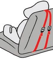Attach the buckles, and push the child seat firmly into the vehicle seat while pulling both adjuster straps tight to remove all slack, and verify the child seat is secure (Fig. A and B).