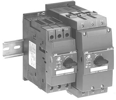 Up to 30kA or 0kA with no back up fuse required 3mm DIN rail snap-on mounting Wide range of accessories Type MS32 Suitable for use with 3-phase motors up to 1 HP @ 480V UL ed and CSA certifi ed for