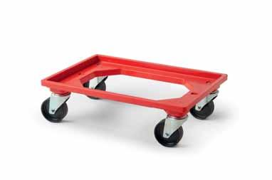 04 05 Dolly 2800 Dolly 8400 Universal Dolly Ideal for transporting crates, boxes, stacked crates and foldable small containers. This dolly carries up to 250 kg.