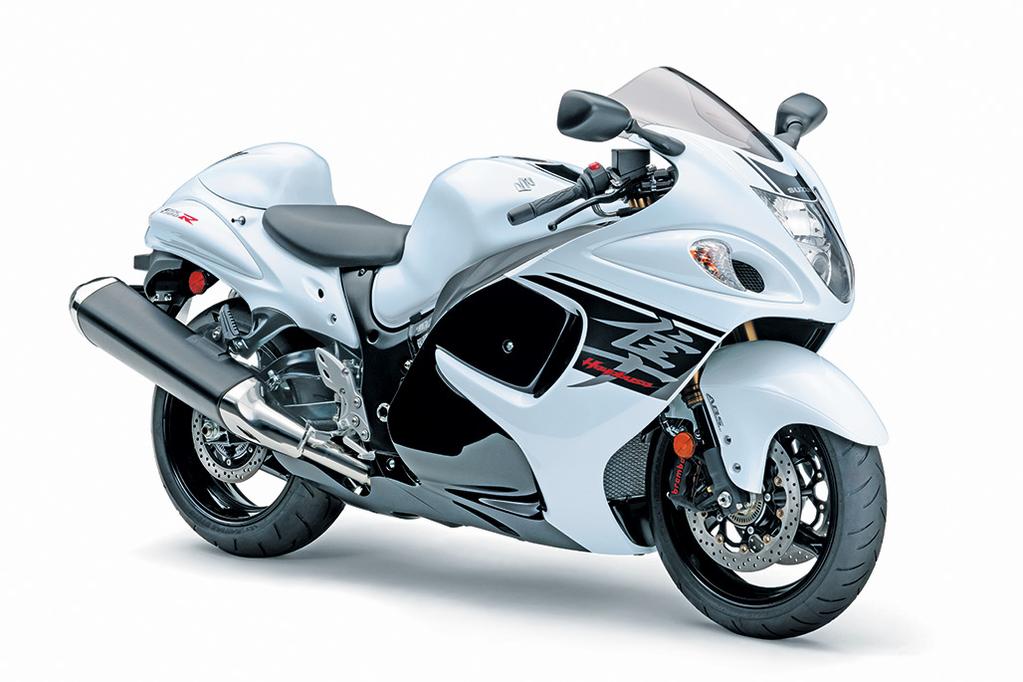 Features & Specifications 2017 Hayabusa GSX1300RAL7 AGT: Glass Sparkle Black / Pearl Glacier White Five Key Features Powerful 1340cc, 4-cylinder, DOHC engine employs EFI and a ram-air intake.