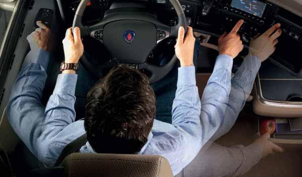 Intuitive and ergonomic The driver station of a Scania is easy to understand, operate and