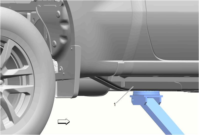 Under the Frame Rail (Rear) Jack Stands Position the jack under the