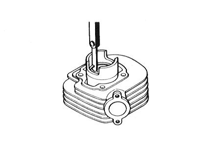 ENGINE 3-22 PISTON PIN O.D. Using a micrometer, measure the piston pin outside diameter at three positions. Micrometer(0~25mm) : 09900-20201 Piston pin O.D. Service limit 9.980 mm (0.