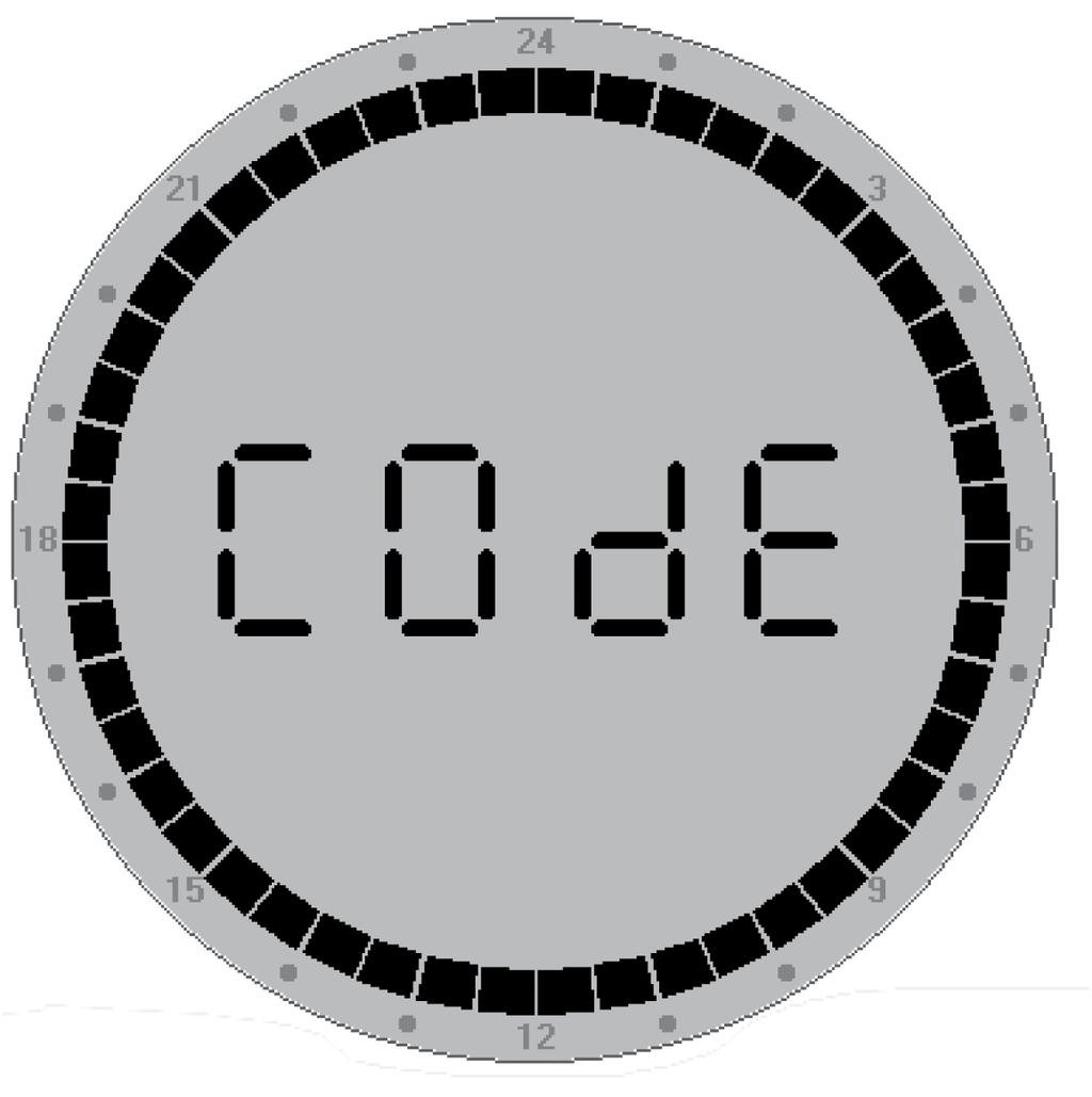 Navodila za vnos osnovnih nastavitev 1. Pritisnite gumb in ga držite 12 sekund, dokler se ne prikaže»code«. 2. Obračajte gumb v smeri urnega kazalca, dokler se ne prikaže»0044«. 3.