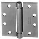 Hinges 1502 Spring Hinge TA2714 Five Knuckle Hinge Model # Size (in.) Options Finish Spring Hinges - Standard Weight Approx. Wt.