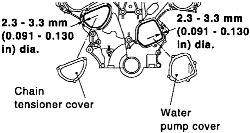 Tighten the intake valve timing control cover bolts in this order-3.5l engine Fig. Apply a 0.091-0.