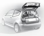 A C C E S S 1 1 C A 2 2 B III The boot can be accessed in two ways: Open the upper tailgate 1 by pressing control A (The luggagecover folds automatically against the upper tailgate to permit rapid