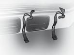 Grab handles/coat hanger hook Lower tailgate storage Lift up the two levers located on the