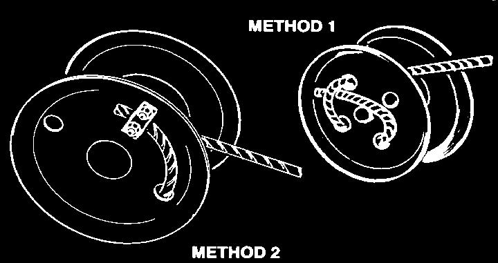 3. ASSEMBLY WESTFIELD - GRAIN AUGERS 3.15. WINCH AND LIFT CABLE 3.15. Winch and Lift Cable Important: 1. Attach cable to winch using one of the 2 methods shown, depending on supplied winch.