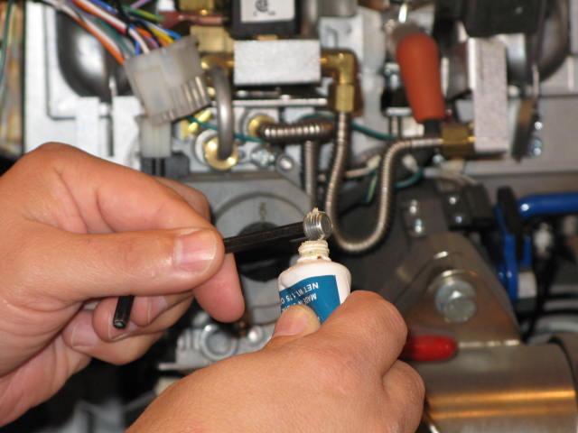 determine what the incoming gas pressure should be. 11. Reinstall gas supply plug with a 3/16 inch hex wrench.