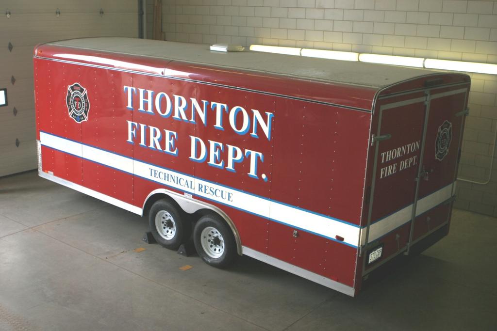 City of Thornton Tech Rescue Trailer 2006 Utility Trailer The City of Thornton Fire Department is part of the North Area Technical Rescue Team.
