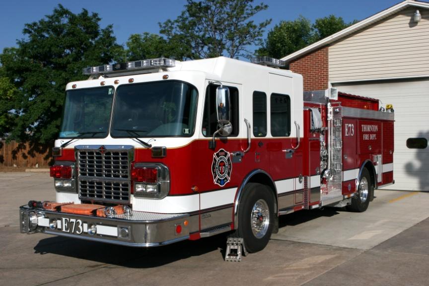 City of Thornton Fire Engine 73 2009 Spartan Smeal This engine was specifically designed to meet the needs of the Thornton citizens.