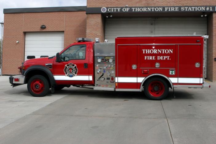City of Thornton Attack 70 2009 Ford/Custom Fabrication and Body (CFB) This Mini Pumper is used to extinguish weed fires in the City. It is also called an Attack Unit.