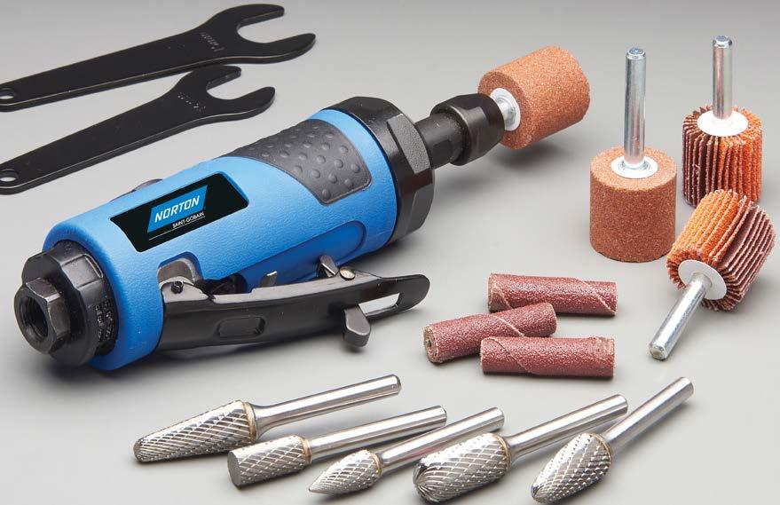Equip your new die grinder with the complete line of Norton die-grinding abrasive products and it