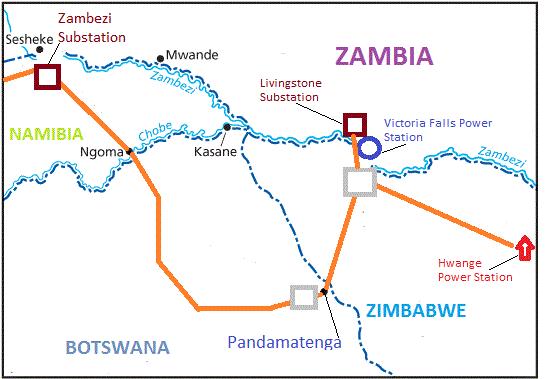 47km 2x215km BOTSWANA S TRANSMISSION GRID INVESTMENTS ZAMBIA Katima Kasane Livingston Victoria Hwange ZIZABONA SHAKAWE Samochima Substation Pandamatenga Substation Z I M B A B W E Omaere N A M I B I