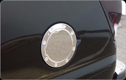 STAINLESS STEEL FUEL DOOR COVERS Made of T-304 Stainless Steel Covers Factory Side Fuel Door Easy Peel-N-Stick Installation Polished or Brushed Finishes Also available in Brushed.