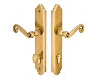 Concord 11 2 x 11 Keyed Turino Levers Brass Concord 2 x 10 Keyed Rustic Levers Brass Plates, Concord Style Keyed with Euro Profile Cylinder (Schlage Keyway standard, rekeyable) Non-Keyed Euro Profile