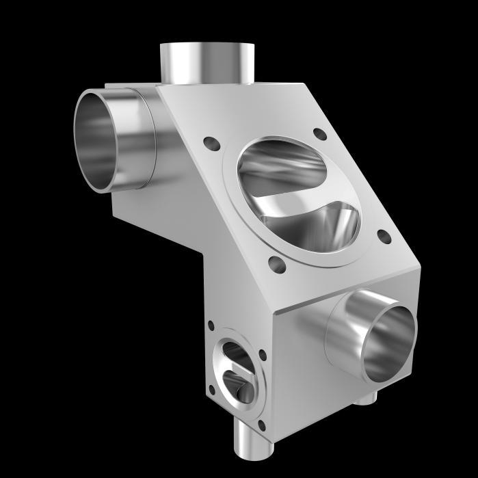 Fully machined from SS 316L bar-stock no welded components Increased security no internal fabrication welds Reduced dead leg based on orientation Greater structural integrity Fewer fittings, welds
