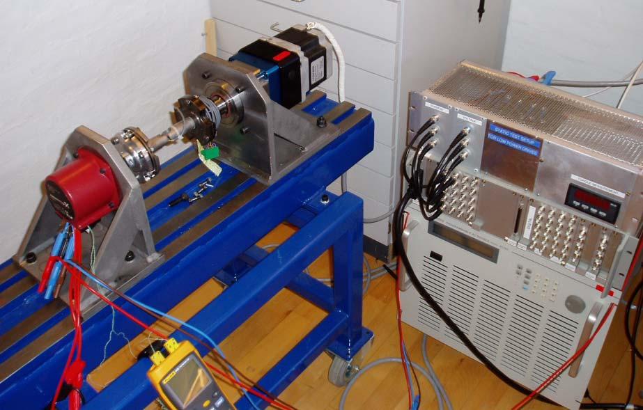 III. STATIC MEASUREMENT RESULTS The test bench used to measure the prototype motor s back EMF, flux-linkage profiles, cogging torque and interaction torque at different rotor positions, is shown in