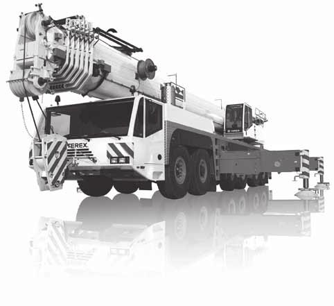 HIGHLIGHTS AC 2506 With 262.5 worldwide longest main boom roadable within 26,500 lb axle load Worldwide unique selfrigging and roadable system length 370.