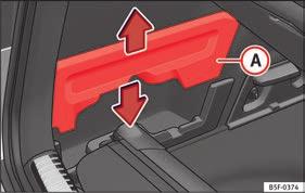 Operation Storing the rear shelf 3 Applies to the model: LEON ST Press the head of the rear shelf in the direction of the arrow until it engages in its