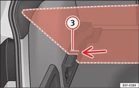 Move the floor forward over the supports as far as the rear seat backrest and then lower the floor with the handle 1. Variable floor in the low position Lift the floor using handle Fig.