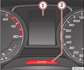 44 Vehicles with Easy Connect: Press the button and the function button SETTINGS > Driver assistance > ACC > Distance. The warning limit can be set from 30 to 240 km/h (20 to 149 mph).