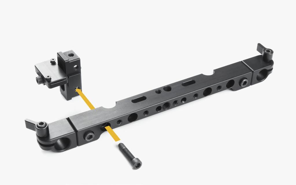 6. Assembly - the track 2 Connect each of End Blocks to Support Feet with two bolts