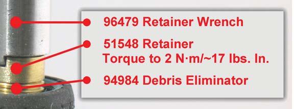 Install 94984 Debris Eliminator with lager diameter against