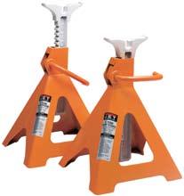 441003 JSS Series Heavy-Duty Jacks Stands Heavy-duty, welded steel construction The weight of the load prevents the ratchet pawl from disengaging while under load Reinforced legs for use on asphalt