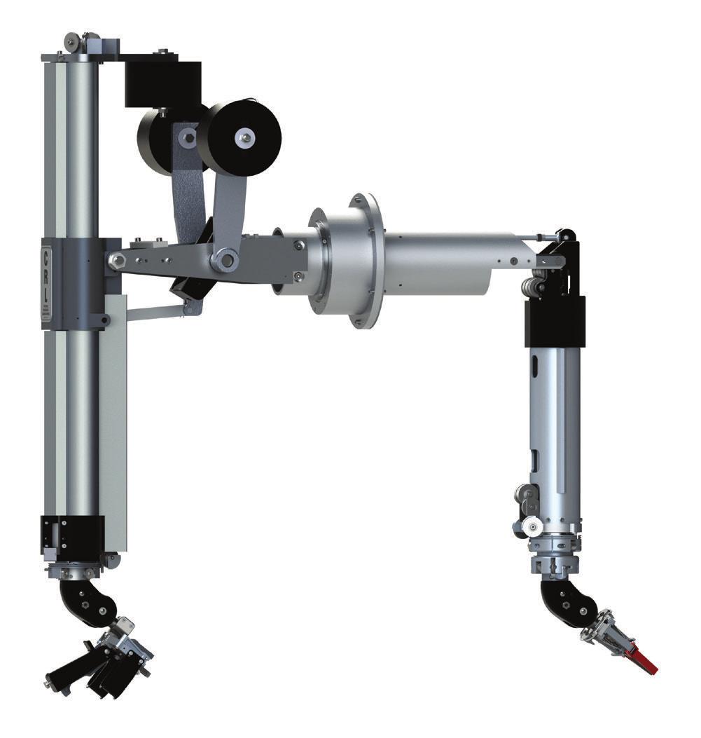 Remote Handling Dimensions and Technical Speciications One-Piece Telemanipulator The one-piece telemanipulator is the most widely used and consists of a master arm, driven arm, and through-thewall