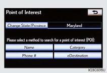 Destination input Search points of interest by telephone number 4 4 5 5 6 7
