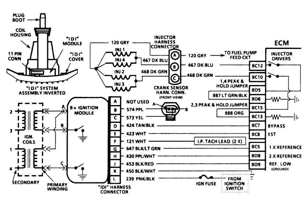 Fig 3: 2.3L PFI Ignition System (Cutlass Calais, Grand Am & Skylark) 3. Crank engine and note test light.