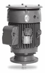 P-Base Vertical Solid Shaft Pump, Three Phase, TEFC, 1.1 Service Factor Pump thru 7 182LP thru 6VP Applications: For normal medium and high thrust in-line pump applications.