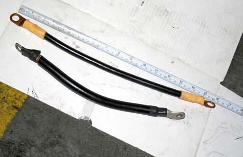 Fabricate or purchase the rail and engine block ground cables.