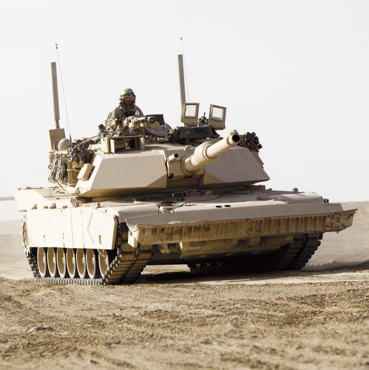 The US Army's General Dynamics Land Systems M1A1 Abrams uses a 120 mm M256 smoothbore gun that is a further development of the German Rheinmetall 120 L44.