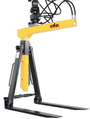 HYVA PALLET FORK HYDRAULIC/MECHANICAL CENTER OF GRAVITY ADJUSTMENT & ADJUSTABLE TINES WITH SPINDLE Hyva : H 401H / H 401 H 401H H 401 easily be adapted to different loads with adjustable plunge depth