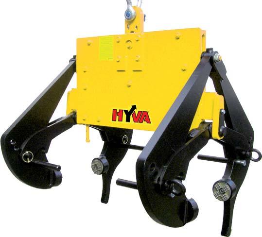 HYVA BARRIER LIFTER Hyva : H 932MB H 932MB-6 / 10 e 141-158 121-135 H 932MB H 932MB-12 / 14 The H 932MB barrier lifter is a mechanical grapple for fast and convenient handling of concrete barriers