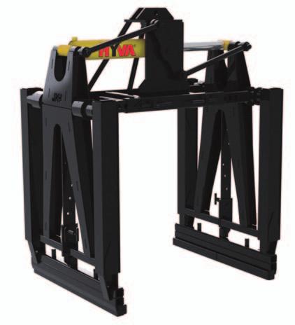 HYVA JUNIOR POWER BRICK CLAMP K-LINE Hyva : Junior Power Hyva Junior Power height adjustable brick clamp is suitable for all palletized and non-palletized construction materials. Capacity 2.