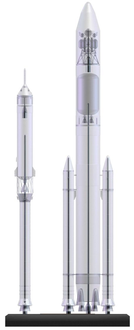 Model Set B Figure B.5 Cargo Launch Vehicle Pin Details Step Pin Diameter Down at Lander This removable pin attaches to the earth departure stage and runs up to the ascent module.