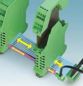 parallel wiring. The parallel connectors with a 3.81 pitch are suitable for the transmission of bus and control signals as well as for ground and power supply (15 V, 8 A).