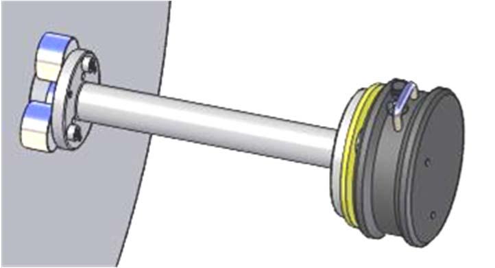 bearing housings. The magnets on the Center Adapter can be mounted on different holes to adjust the diameter.
