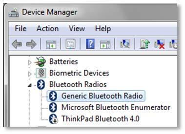 If there is another Bluetooth software installed (e.g.